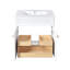 Meuble-lavabo 30 po avec lavabo en céramique, armoire de rangement autoportante moderne avec poignées dorées, portes à fermeture douce-23246064