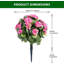 Arbre à fleurs artificiel 21,65 "avec épi de sol, arbres topiaires en soie artificielle, paquet de 2-479888395