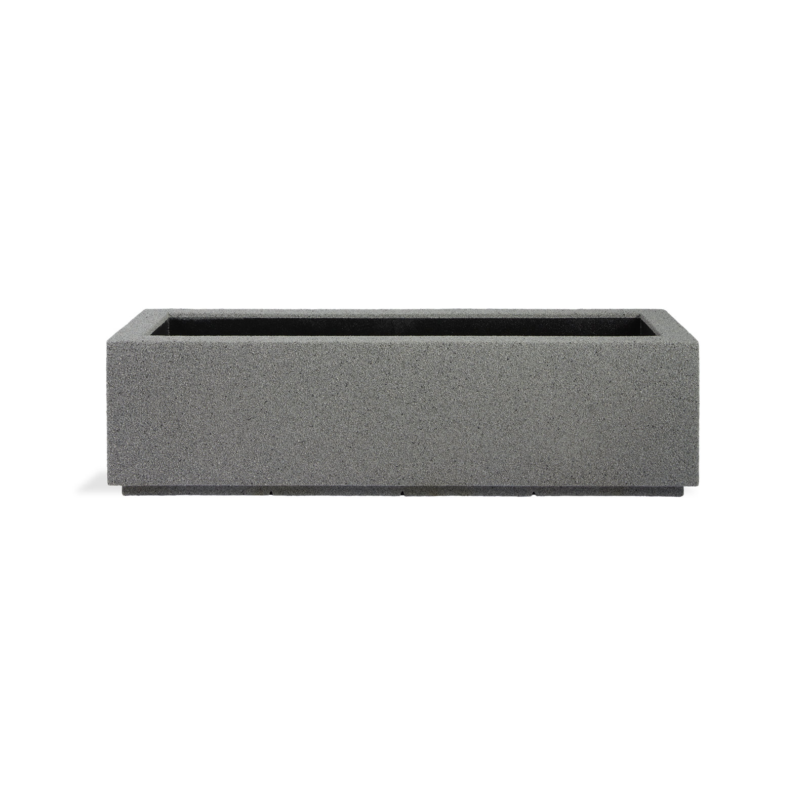 Gita 46" Planter Box, Gray Granite, 12"H x 46"W x 17"D