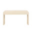 Console moderne avec 2 tiroirs de rangement, table d'entrée cannelée à la silhouette arrondie pour couloir, salon et entrée (crème abricot)
