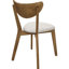 Chaises de salle à manger de style Mid-Century moderne brun clair et châtaignier de 2 pièces - 2 pièces