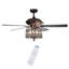 Ventilateur de plafond à 5 pales de 52 po en cristal avec télécommande et ensemble d'éclairage inclus Rolfe