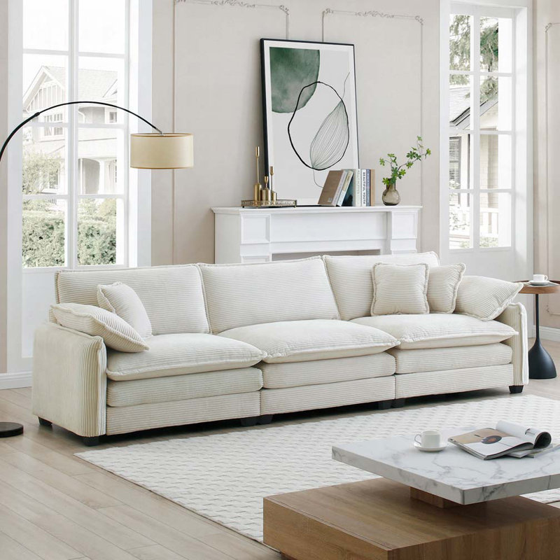 Canapé 3 places Corduroy, Beige