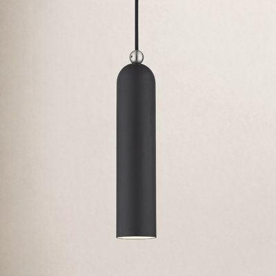 Hanne 1-Light Dimmable Metal Cylinder Pendant