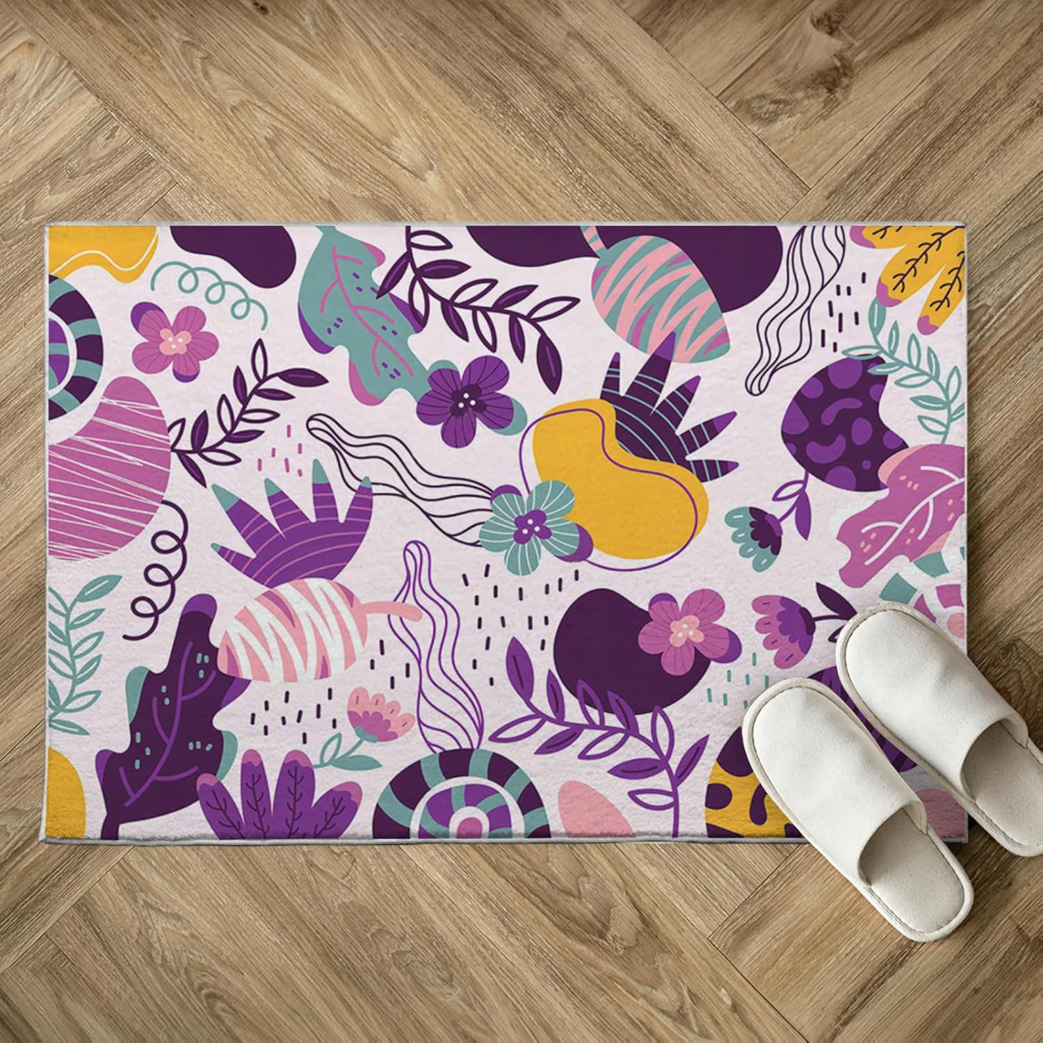 Red Barrel Studio® Abstract Floral Area Rug 2X3 Ft For Bedroom Entryway ...