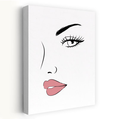 Elegant Woman's Profile Bold Elegant Minimalist Wall Art Print