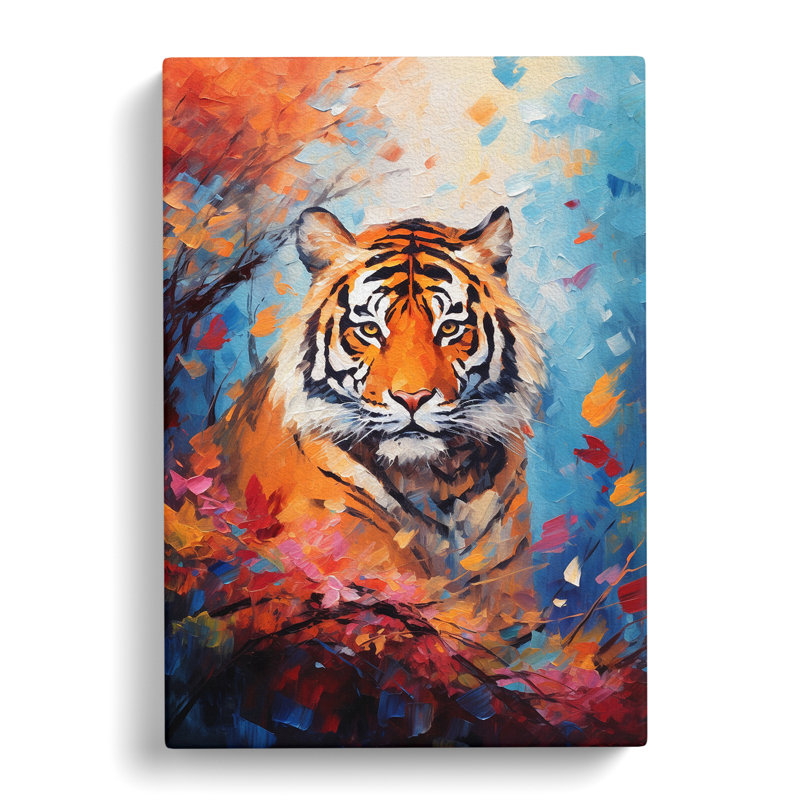 Tiger Impressionism No.2 - Wrapped Canvas, 60cm H x 40cm W x 3cm D