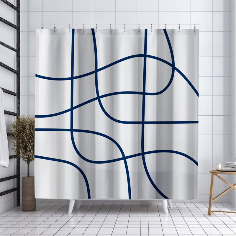 Rideau de douche Coco, Bleu marine