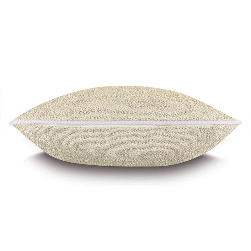 Downwind Woven Decorative Pillow In Denim, Cream, Square 22"