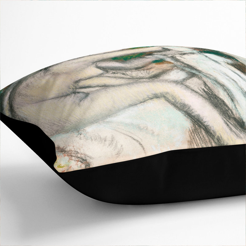 Nude Woman Vol.1 Square Throw Cushion, 55cm H x 55cm W x 20cm D, Black