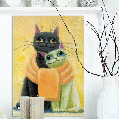 " Cute Cats Couple " Graphic Art Print