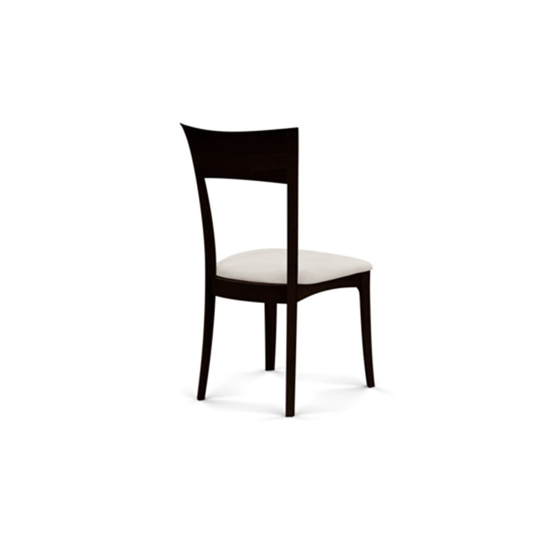Ingrid Upholstered Dining Chair, Saddle Cherry, White Leather