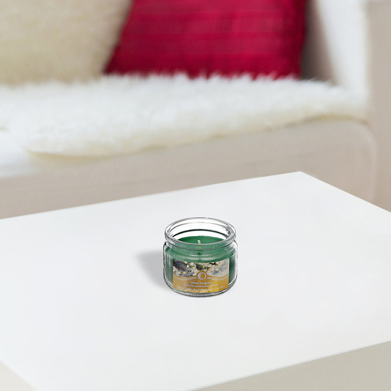 Bougie de Noël 3 oz parfumée Winter Evergreen - ensemble de 4