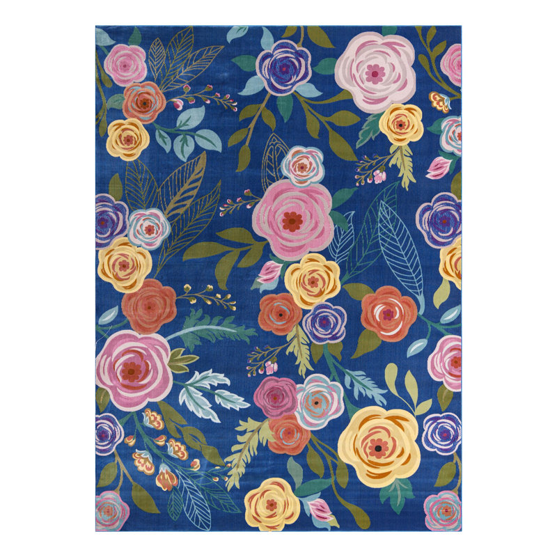 Clydie Floral Indoor Rug, Rectangle 9' x 12'