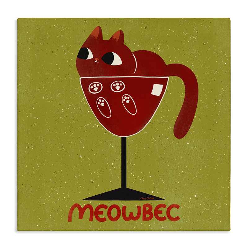 Toile de chat Meowbec, design par Carrie Cantwell, H 24 po x l 24 po