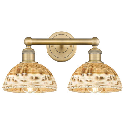 Edison - Delyliah - Éclairage pour meuble-lavabo de salle de bain 2 lumières