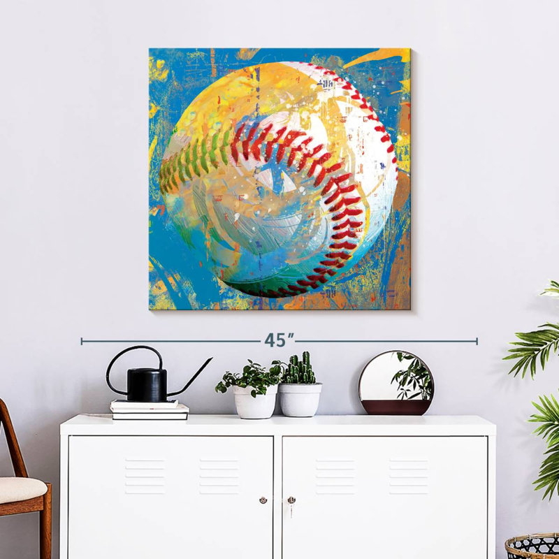 Sireci Baseball Paint Splash, 30" H x 30" W