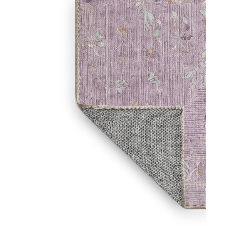 Machine Washable Beige Area Rug, Runner 2' x 4'