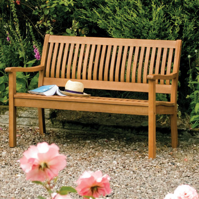 Mayela Solid Wood Traditional Bench