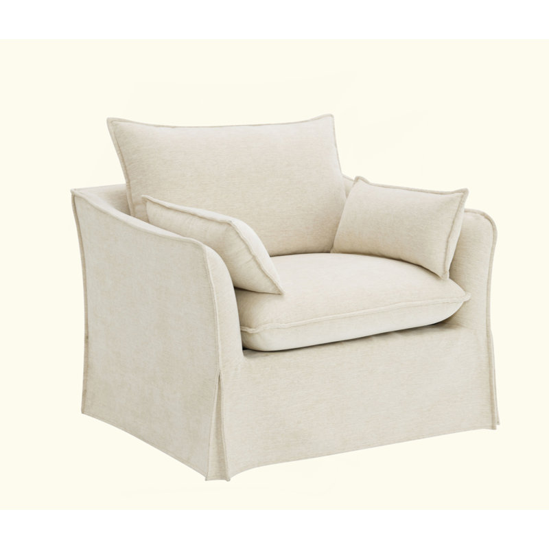 Chaise en lin avec 2 coussins