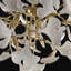 Lustre 7 branches à branches dorées 7,6 po avec ginkgo en céramique