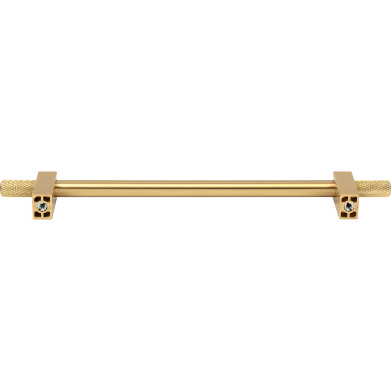 Larkin 4 Knurled Ends Bar Pull, Brushed Gold, 3 3/4"