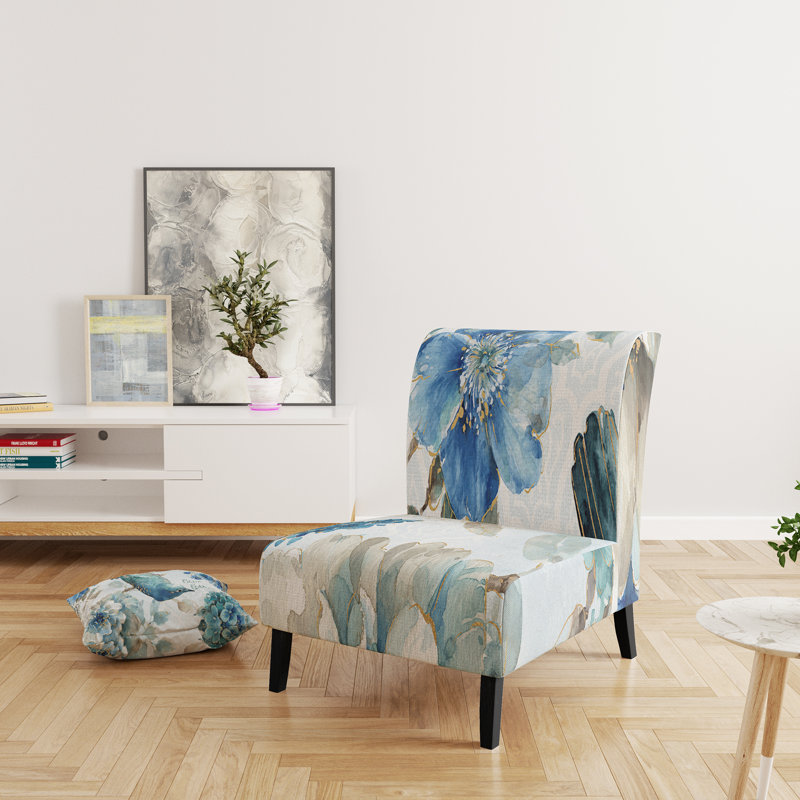 Indigold Bird Cottage Family V - Farmhouse Upholstered Slipper Chair