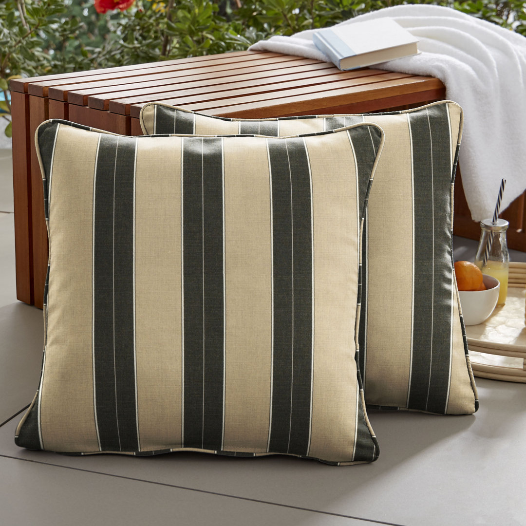  Stripe Indoor/Outdoor Throw Pillow (Set of 2) Mozaic Company