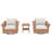 Outdoor 3 Piece Seating Group With Cushions