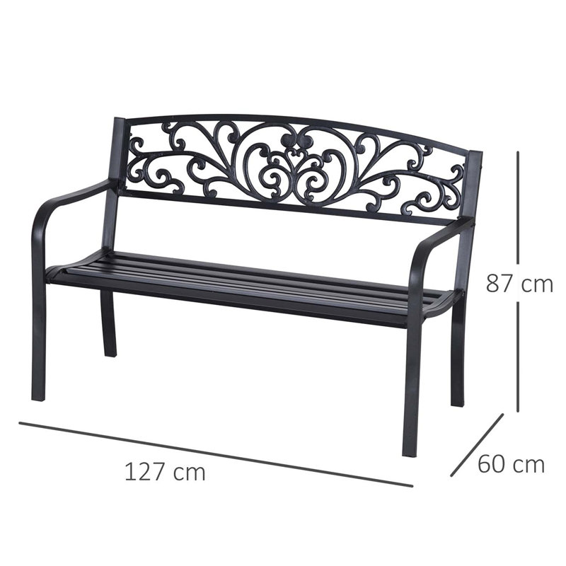 Aalena Steel Outdoor Bench