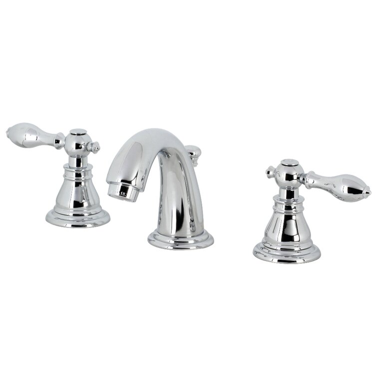 Widespread Bathroom Faucet with Drain Assembly