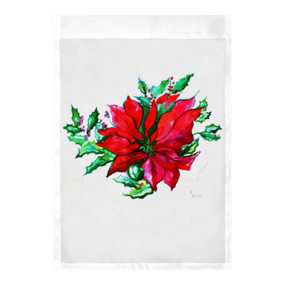 Poinsettia Double Sided Polyester Garden Flag
