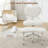 Cross Legged Office Chair, 360° Swivel Yoga Meditation Chair, Ergonomic Height Adjustable ADHD Criss Cross Office Chair With Wheels, Lumbar Support For Office, White-1550467160