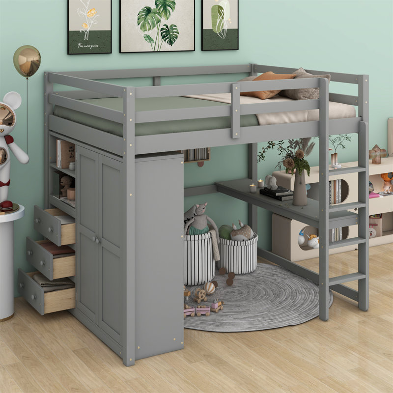 Lit pour enfants Avoca, gris