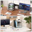 Organisateur de bureau, organisateur de papier pour bureau avec porte-classeur vertical, accessoires de bureau et rangement de bureau, 4 niveaux (noir)