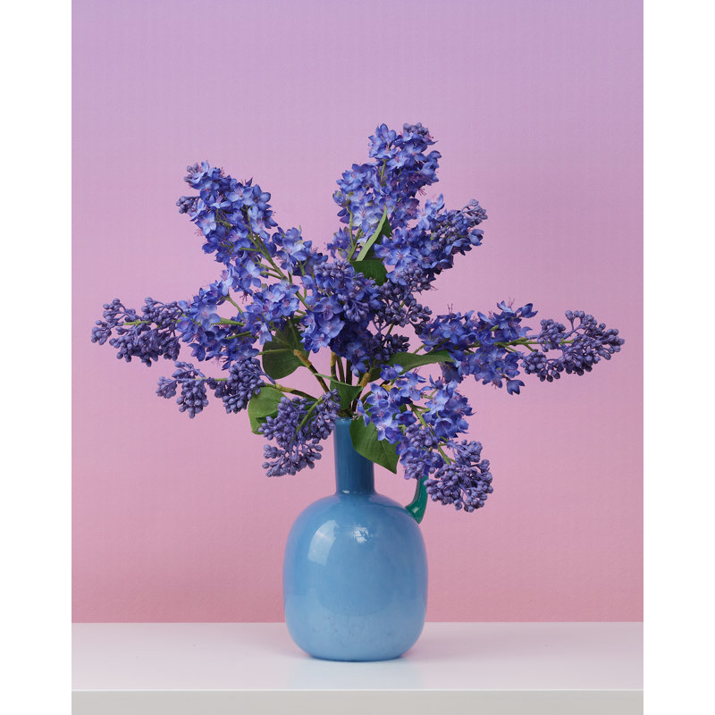 Fleurs de lilas artificielles Frony 17 po - (ensemble de 6), Bleu