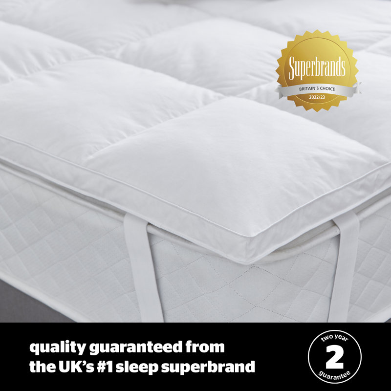 Silentnight Ultimate Luxury Hungarian Goose Feather & Down Mattress Topper, Double (4'6)