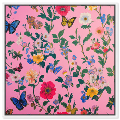 A Pétales sur toile de velours rose, art chinois par Art Remedy