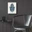  «Hamsa 1 Collage» par Courtney Prahl, art mural en verre, 12 po x 16 po