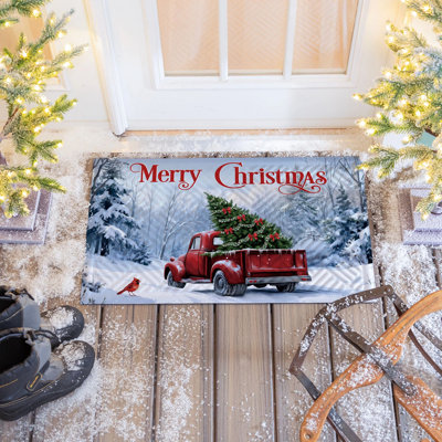Tapis de livraison de Noël Evergreen en relief
