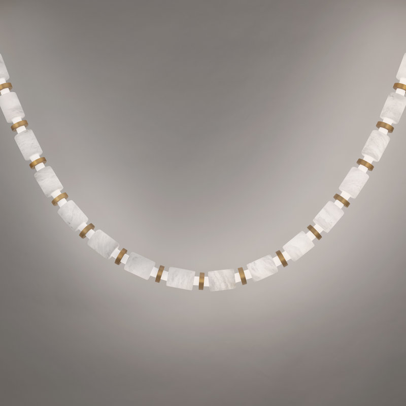 Entice 36 - Light Unique Modern Linear LED Pendant, 2700K, 183.3" H x 2" W x 2" D, Slim