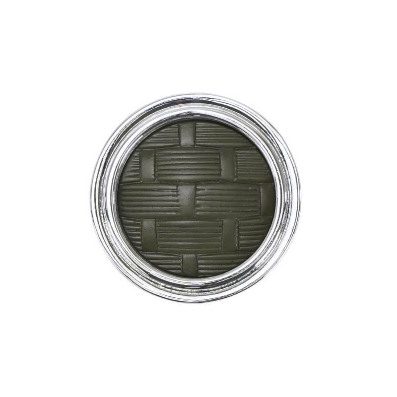 Spectra Weaves knob in chrome finish, Chrome/Green
