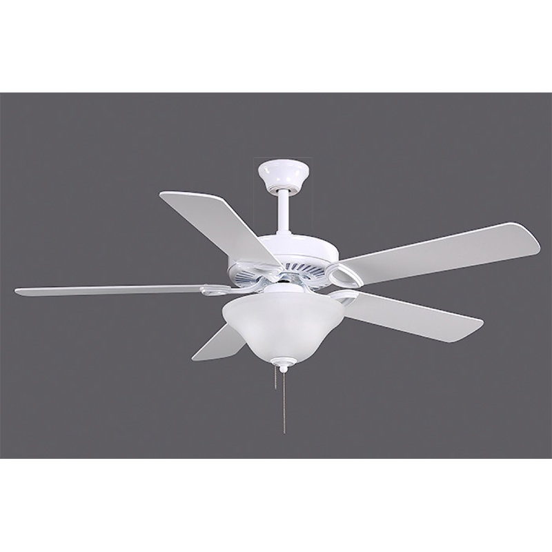 Ventilateur de plafond standard à DEL à 5 pales de 42 po avec chaînette et ensemble d'éclairage inclus Ragnar, 52 po
