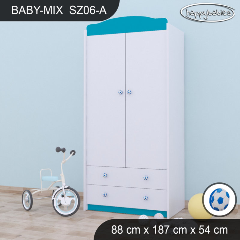 Baby 2 Door Wardrobe, Blue