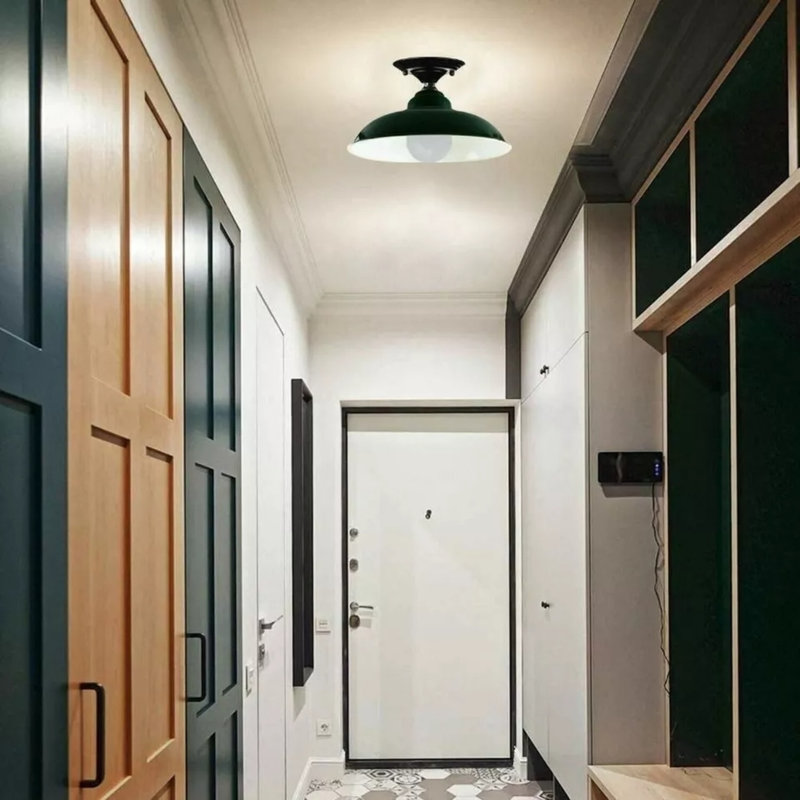 Wilken Semi Flush Mount, Green