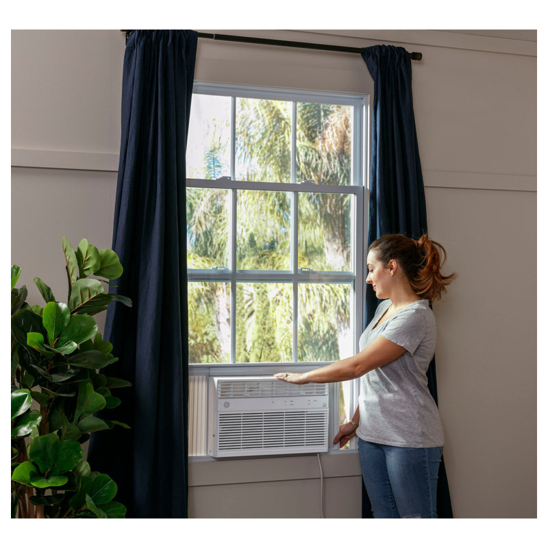 White 10,000 BTU Smart Window Air Conditioner with Remote