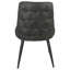 Ensemble de 2 chaises de salle à manger grises - rembourrage doux, accoudoirs inclinés, design compact pour les petits espaces, dossier courbé sur 2 côtés, design d'espace, look moderne
