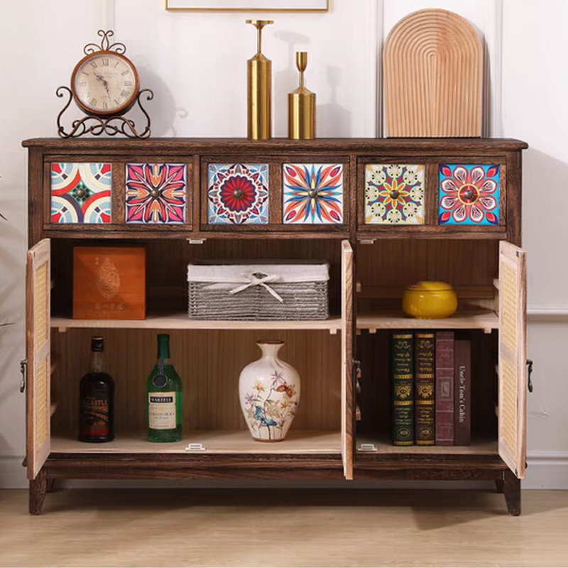 Retro Solid Wood Sideboard