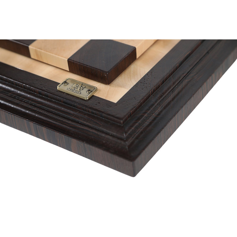 Handmade Brown/Beige Chess Board Game, 21" L x 21" W x 2.5" H