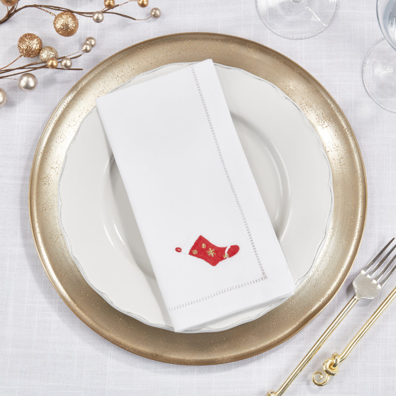 The Broderie Collection 100% Cotton Embroidered Rectangle Napkin